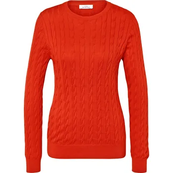 Dámský svetr 714167 - Tchibo - Svetr s copánkovým vzorem - pro ženy - vel. XL 48/50 - barva: oranžová