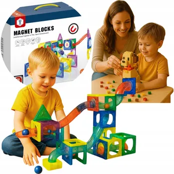 ostatní stavebnice STAVEBNICE KOSTKY 78 dílků KULIČKOVÁ DRÁHA STAVEBNICE SJEZDOVKA 385A +