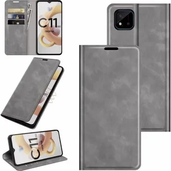 Pouzdro na mobilní telefon TT-TopTechnology Pouzdro Realme C11 2021, Realme C20, Realme C21 šedé, grey, řada BUSINESS magnetic