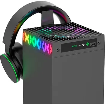 Herní konzole Xbox Series X chladič s RGB a držákem na sluchátka