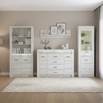 Obývací stěna Obývací stěna INDIANAPOLIS kraft bílý