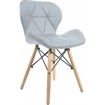 Jídelní židle Skandinávská moderní židle do jídelny kuchyně RIPIANO SVĚTLE ŠEDÁ