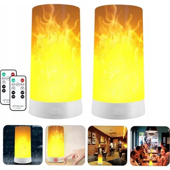 Lampička 2 ks LED Lampion s efektem plamene Dekorace Hřbitovní Svíčka STOLNÍ LAMPA HALLOWEEN