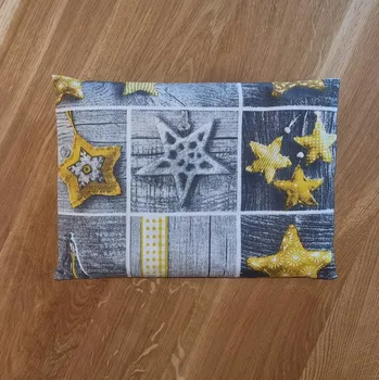 Akupresurní podložka Nahřívací polštářek s pohankou - vzor vánoční hvězdy - velký