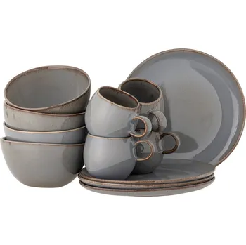Bloomingville, Snídaňová sada Sandrine, šedá, 12 dílů - Formadore