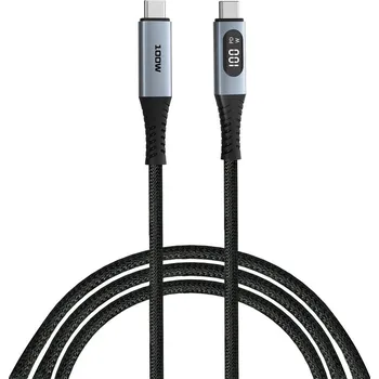 Kabel Verbatim Sync & Charge s displejem USB-C/USB-C 100W 1,2m - černý
