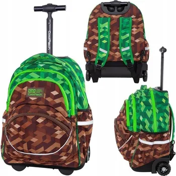 Školní batoh Školní batoh vícekomorový CoolPack odstíny hnědé a béžové, vícebarevný, zelený 27 l
