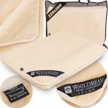 Prostěradlo Prostěradlo tradiční Wooldream vlna 220 x 200 cm