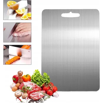 Kuchyňské prkénko Krájecí prkénko z titanové z nerezové oceli, 46 x 30 cm