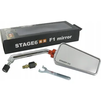 Zrcátko pro motocykl Zrcátko Stage6 F1 Style M8 pravé chromové