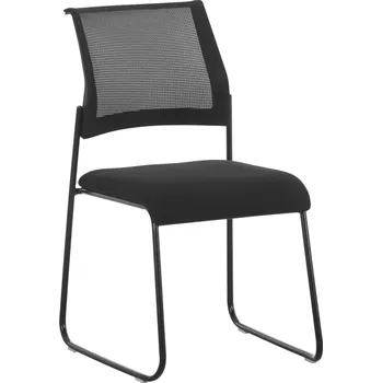 Jídelní židle Stohovatelná židle, černá, BARIS