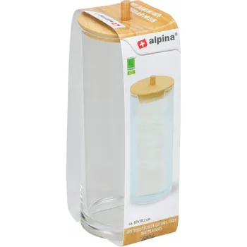 Zásobník na papírové ručníky Zásobník na vatové tyčinky a odličovací tampony Alpina