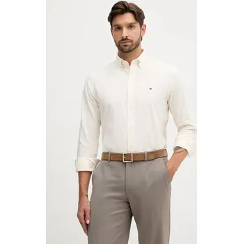 Pánská košile Manšestrová košile Tommy Hilfiger MW0MW40486 béžová 01X, vel. XL