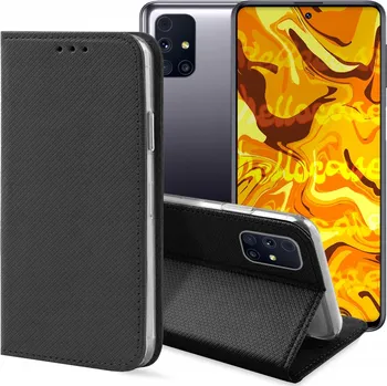Pouzdro na mobilní telefon Flipové pouzdro Hello Case pro Samsung Galaxy M31s, černé