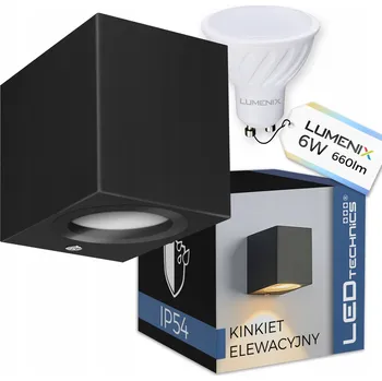 Venkovní osvětlení Venkovní nástěnné svítidlo LEDTechnics černé GU10 6 W