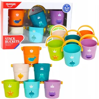 Obraz Barevná kyblíčky na přelévání a skládání – 6 ks