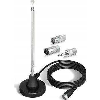 Televizní anténa UNIVERZÁLNÍ POKOJOVÁ ANTÉNA FM DAB RÁDIO TELESKOPICKÁ PRO ZESÍLENÍ SIGNÁLU