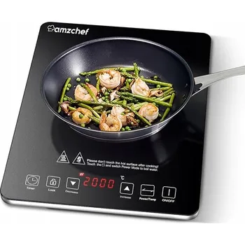 Varná deska AMZCHEF Pojedyncza Płyta Indukční Varná Deska s Ultratenkým Designem
