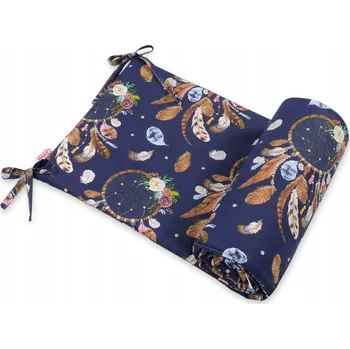 Prostěradlo Univerzální chránič do postýlky 120-140 cm - lapače snů tmavě modré Bobono