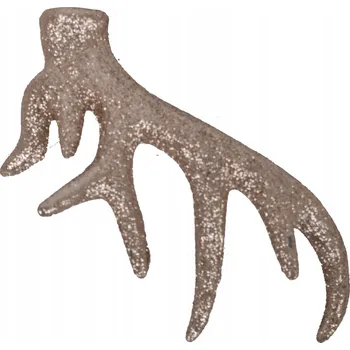 Vánoční dekorace Ozdobná závěsná dekorace 13 cm – jelení parohy, zlatá