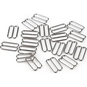 Posunovač na prádlo / motýlka šíře 15 mm kovový, malé, nikl