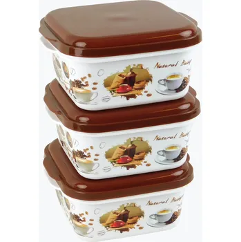 Dóza na potraviny PROHOME - Dóza s víčkem 14x16x7cm 3ks