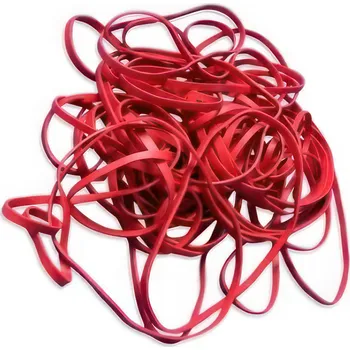 GUMIČKY 80x3x1,5 MM ČERVENÉ 1KG GUMIČKA ČERVENÁ