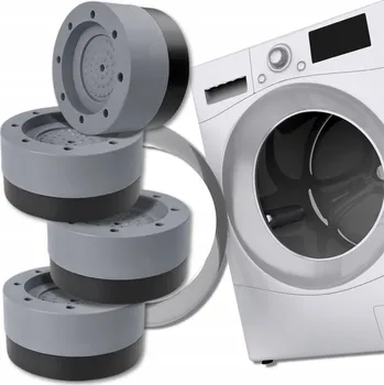 Praní a péče o prádlo Gumové Podložky pod Pračku a Sušičku 4ks - Protiskluzové, Antivibrační