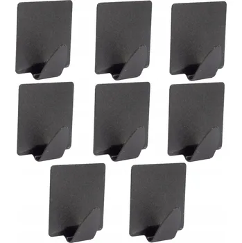 Věšák Samolepicí háčky na ručníky černé věšák univerzální robustní loft