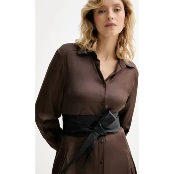 Opasek Kožený pásek Answear.LAB dámský, černá barva P1455.hak 99X, vel. ONE SIZE