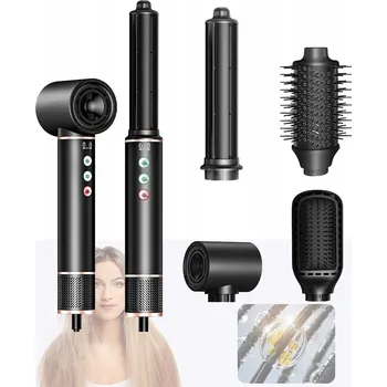 Kulma 5v1 Fénovací kulma a kartáč na vlasy s rotací, ionizací a sadou nástavců, 110 000 ot./min