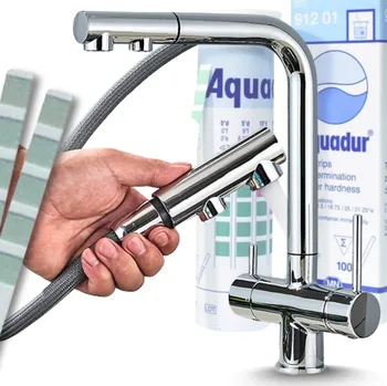 Vodovodní baterie Stojánková kuchyňská baterie Ari Venom stříbrná