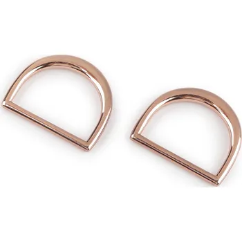 Polokroužek na textil a obuv šíře 20 mm plochý, malé, 4 růžové zlato