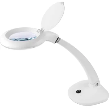 Lampička LED dílenská stolní lampa s lupou Rebel 3D 12D