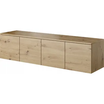 Televizní stolek Závěsná TV skříňka pod televizor RTV 150x38x37 cm, dekor dub artisan, otevírání dotykem