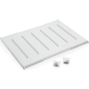 Rozvaděč TRITON Police s perforací 19", 1U/650mm, nosnost 150kg, šedá RAC-UP-650-H4