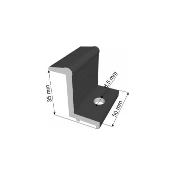 Stavební profil Příchytka Solar- "Z"35mm, černá