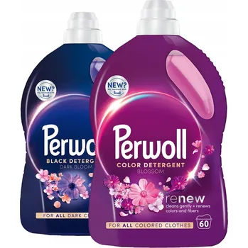 Prací gel Perwoll Renew Dark Bloom Blossom Prací gel Mix 2x3l (120 praní)
