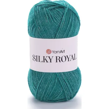 Příze Pletací příze YarnArt SILKY ROYAL 439 tyrkysová, klasická 50g/140m