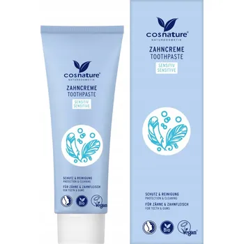 Dentální hygiena Cosnature Přírodní zubní pasta s heřmánkem máta s fluoridem pro citlivé zuby 75 Ml