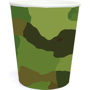 Party nádobí Maskáčový narozeninové Kelímky 6 ks 250 ml