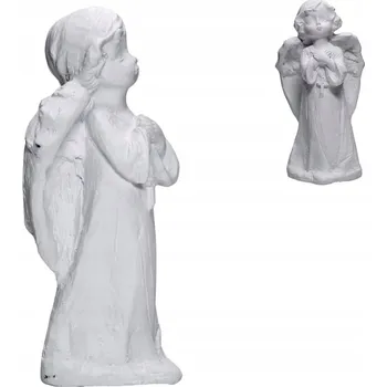 Obraz ANDĚLÍČEK S KŘÍŽEM sádrová figurka SVATÉ PŘIJÍMÁNÍ dekorace DÁREK dárek bílý