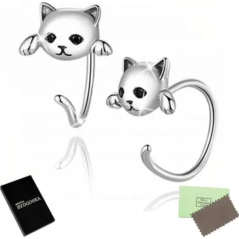 Náušnice STŘÍBRNÉ NÁUŠNICE 925 PRO DÍVKY KOČIČKY