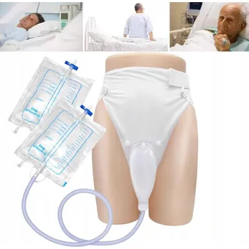 Nádoba na moč Pánské spodní prádlo a sběrný sáček na moč 1000ML 2 ks Silikonový konektor pro sběr moči