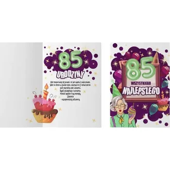 Přání k narozeninám s blahopřáním k 85. narozeninám