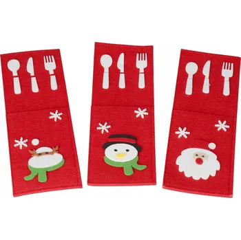 Příbor VÁNOČNÍ Pouzdro na příbory obal Altom Design Stromeček 4 ks ozdoby na stůl