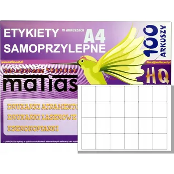 Speciální papír Archy A4 samolepicí etikety 50x45 mm / 100 ks