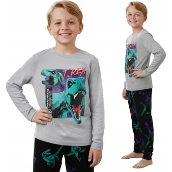 Chlapecké pyžamo Jurassic World Bavlněné šedé pyžamo pro chlapce, DVOUDÍLNÉ 146/152 cm