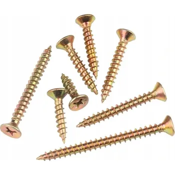 Vrut Tvrzené vruty do dřeva se zápustnou hlavou 4,5x50 Pozink 100 ks Plný závit