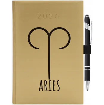 Kalendář Knižní kalendář 2026 A5 zlatý